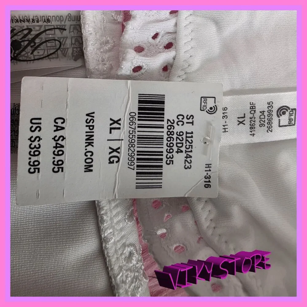 ❤️ NWT Victoria’s Secret White Swim Set Top Bottom XLarge❤️
